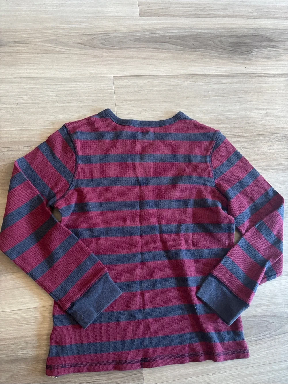 OshKosh B'gosh Boys Burgundy and Charcoal Striped Crewneck Sweater